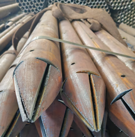 琼海出尖打孔加工无缝注浆钢花管注浆管厂家